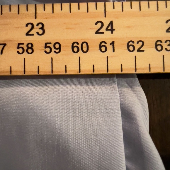 A338  Nancy  Light Blue  Sculpted Flower Detail Blouse  Oversized Fit, NWT  M - Picture 5 of 5